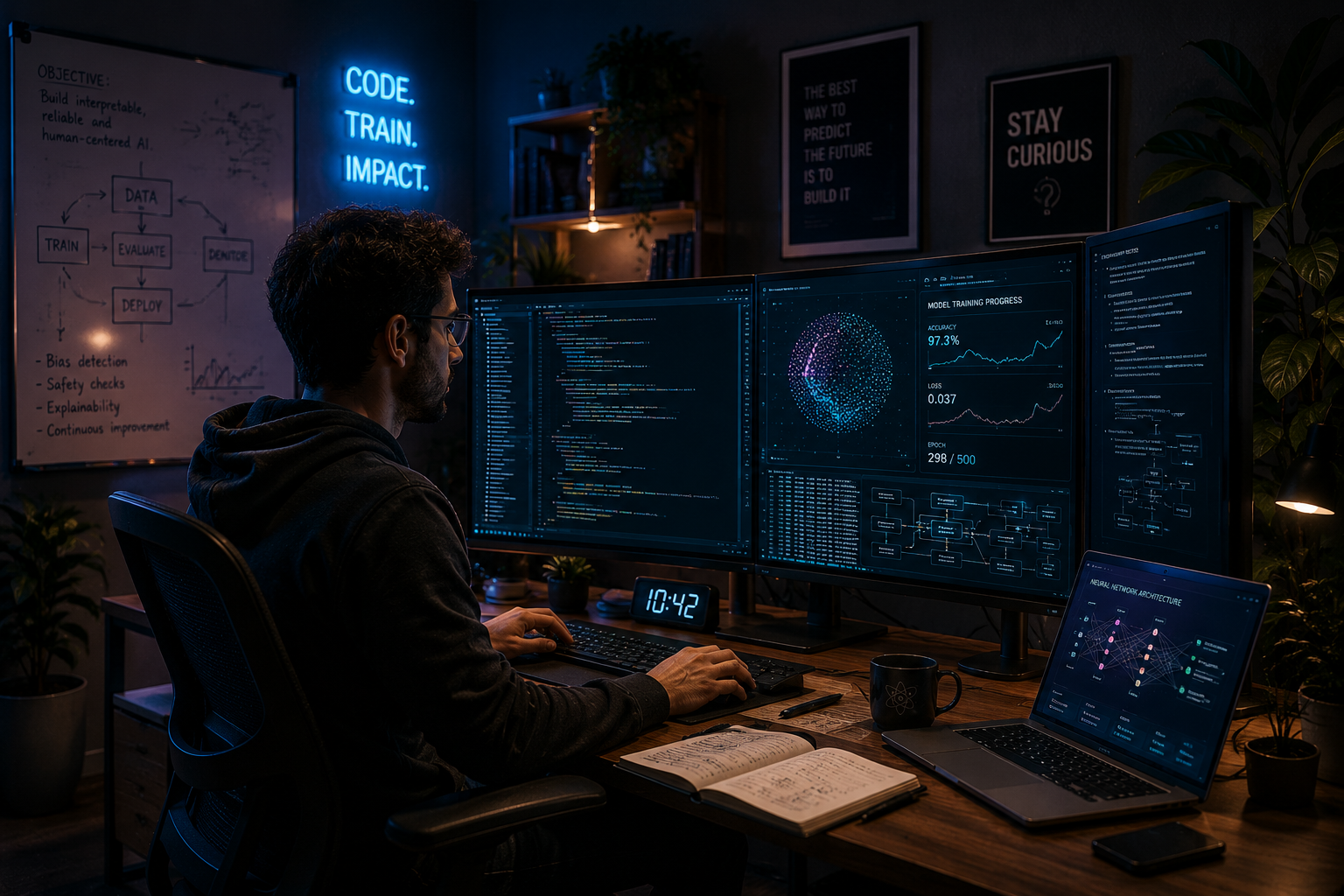AI engineering workstation representing the BDT Apex mission architecture