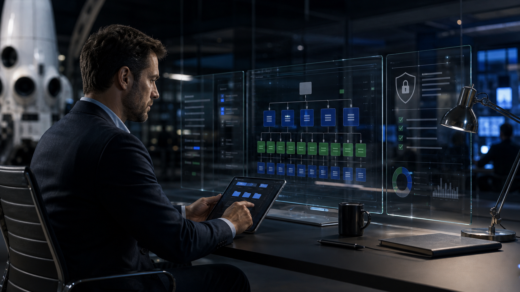 Private investor data room and corporate structure visualization